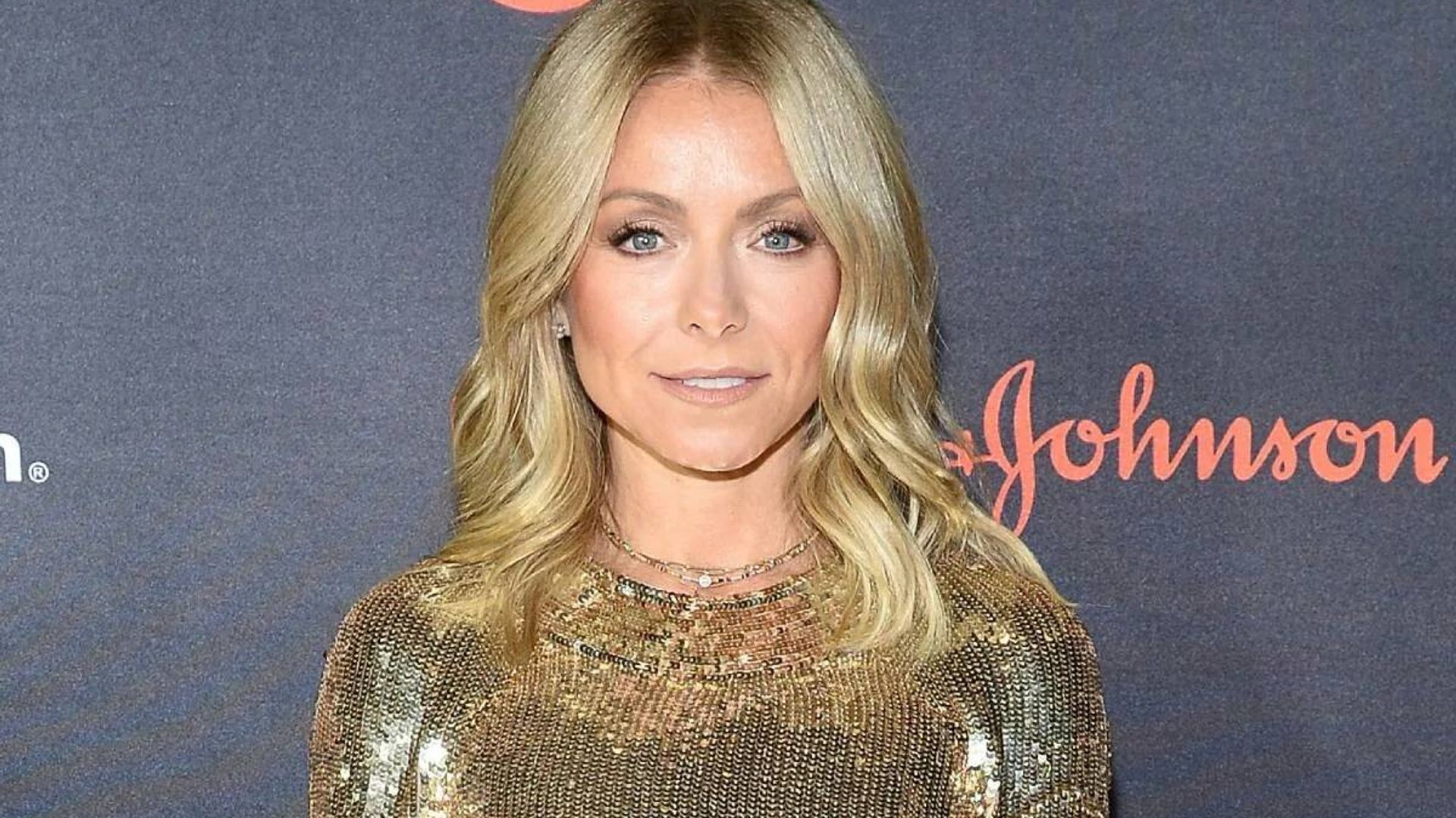 kelly ripa gold sequin dress