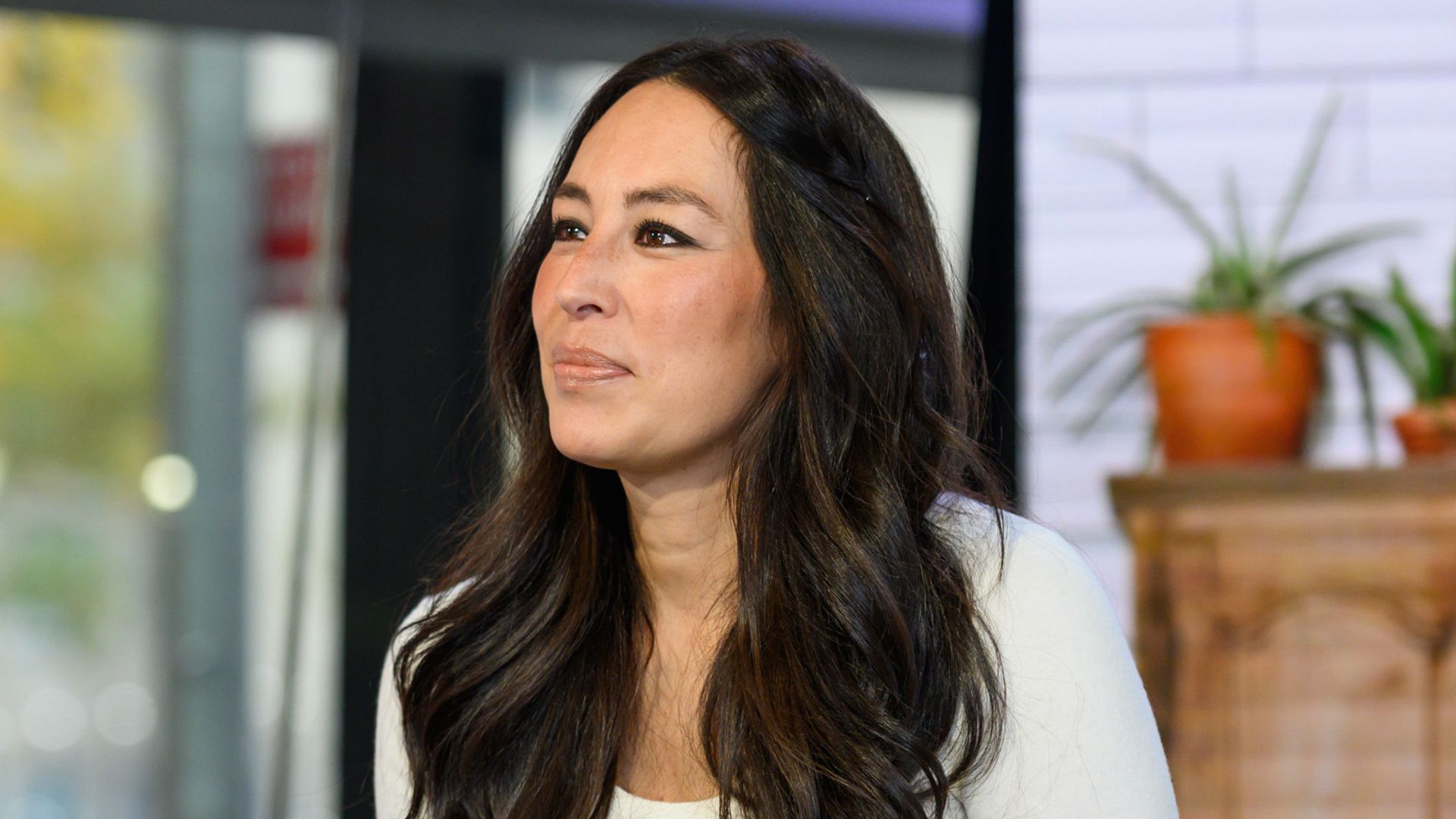 Joanna Gaines sitting down