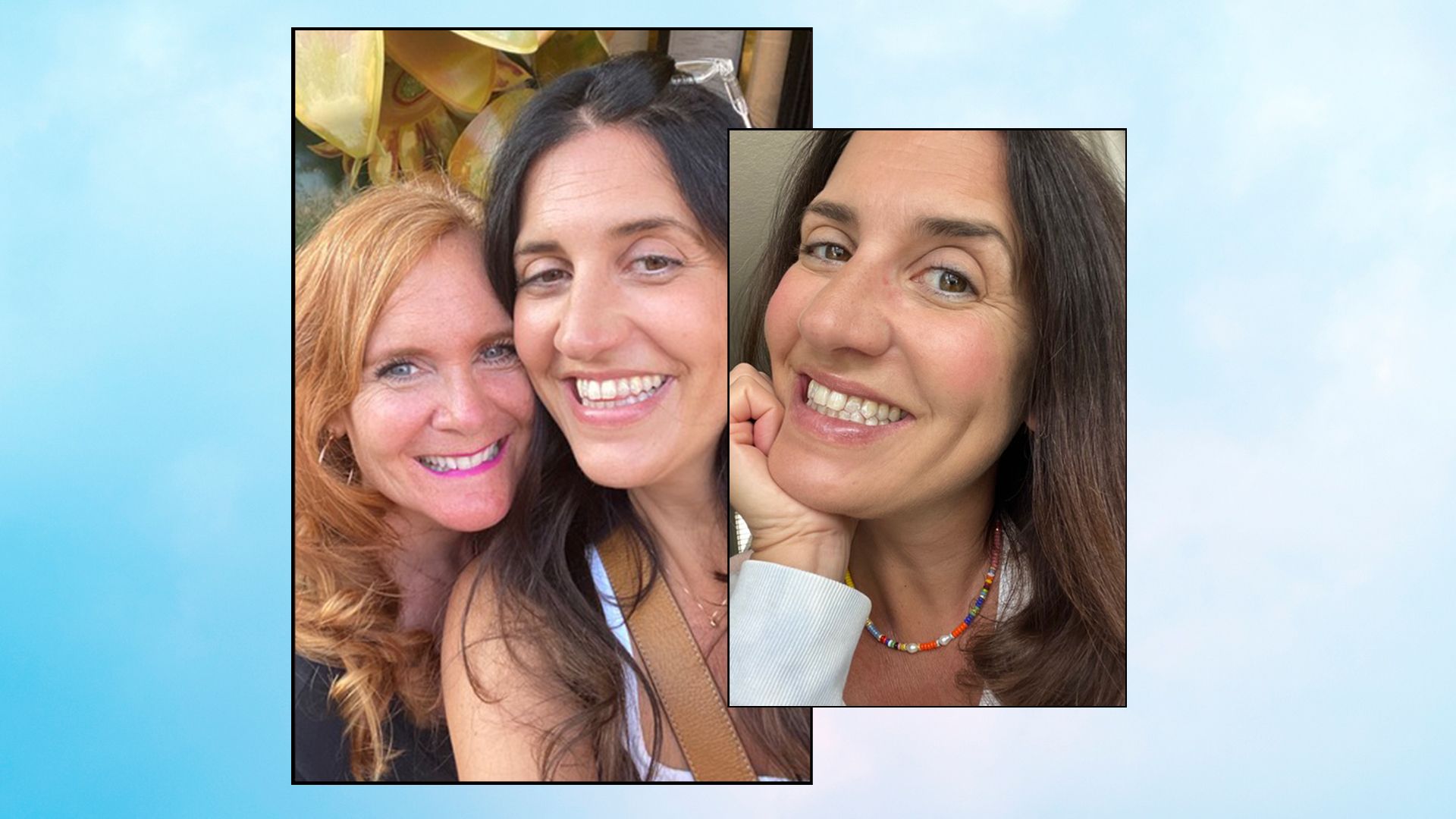 collage of two women on an airy background