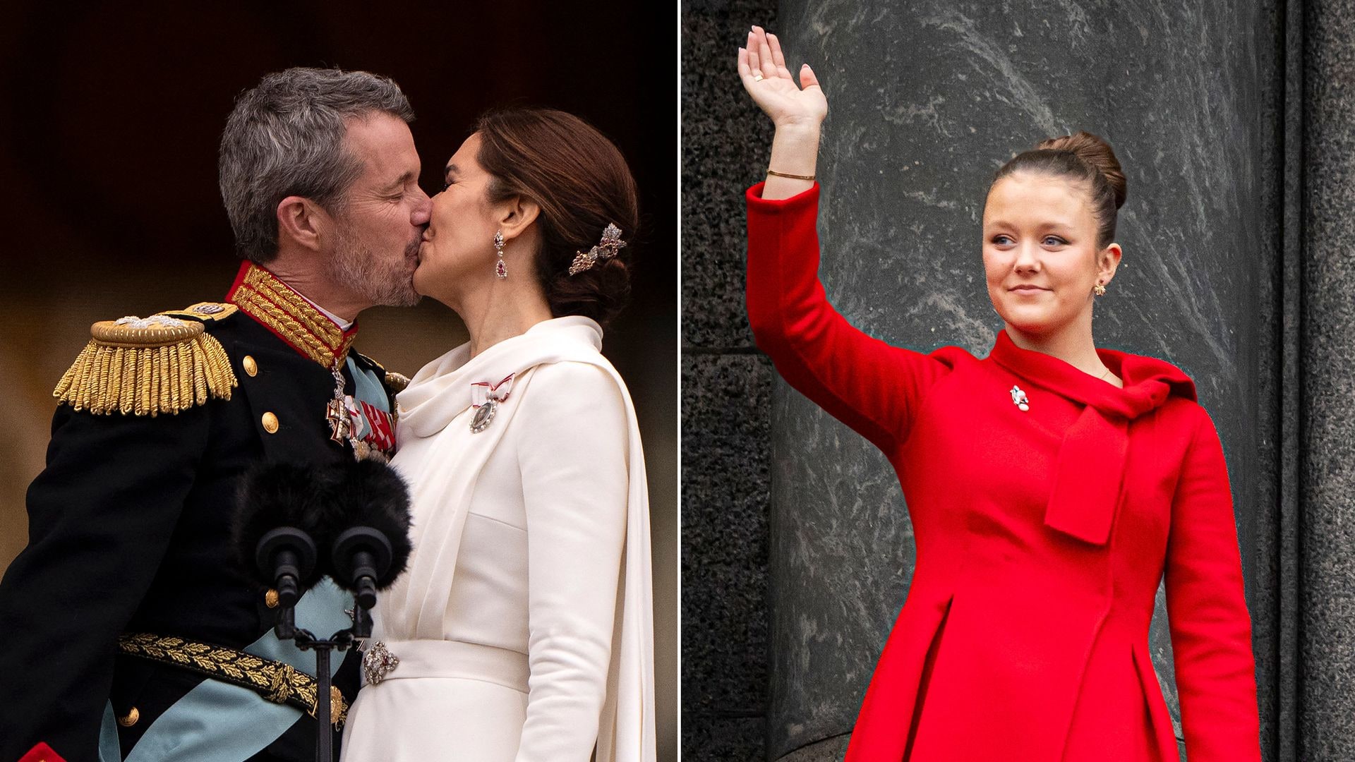 Princess Isabella's reaction to her parents' kiss was captured on camera