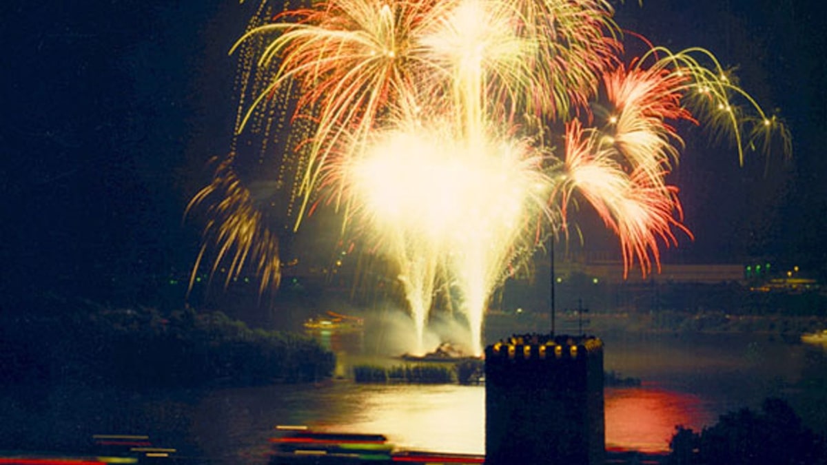 The Rhine in flames fireworks over Germany's longest river HELLO!