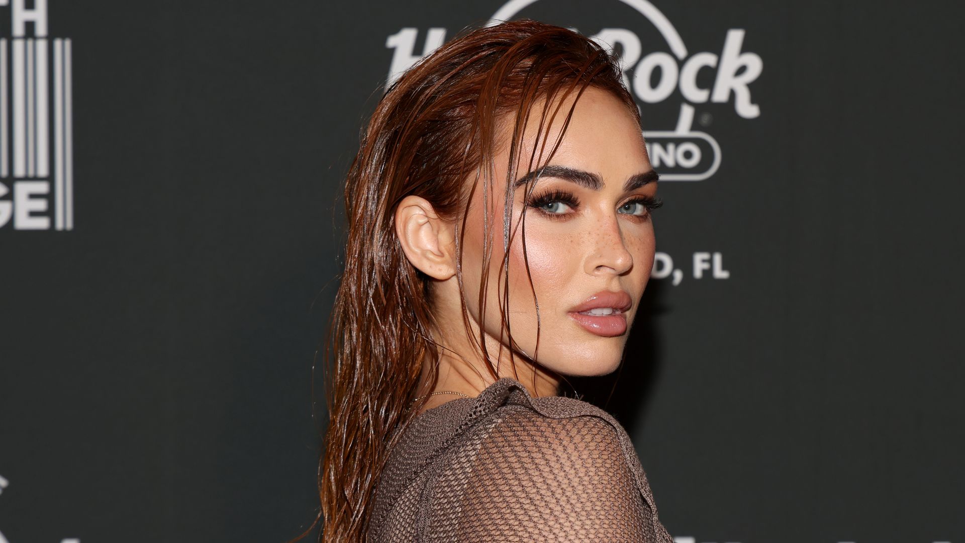 Megan Fox attends the Sports Illustrated Swimsuit 2023 Issue Release Party at The Guitar Hotel at Seminole Hard Rock Hotel & Casino