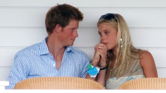 Prince Harry holding hands with Chelsy Davy