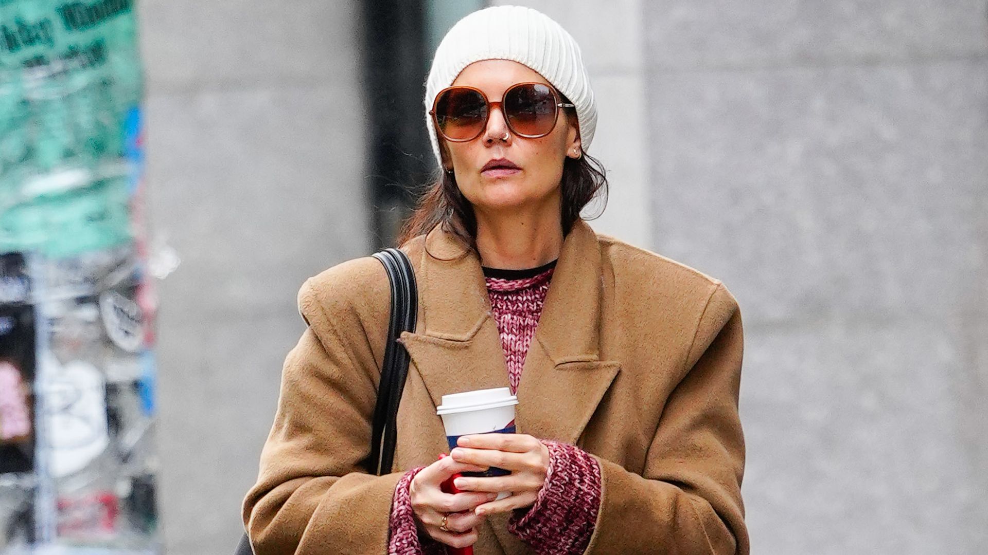 katie holmes in a beanie