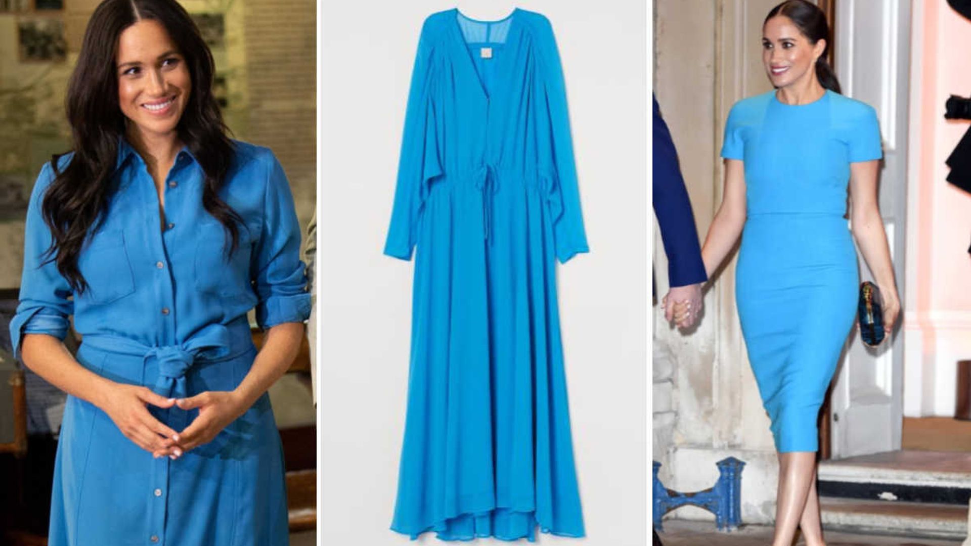 meghan markle blue dress looks