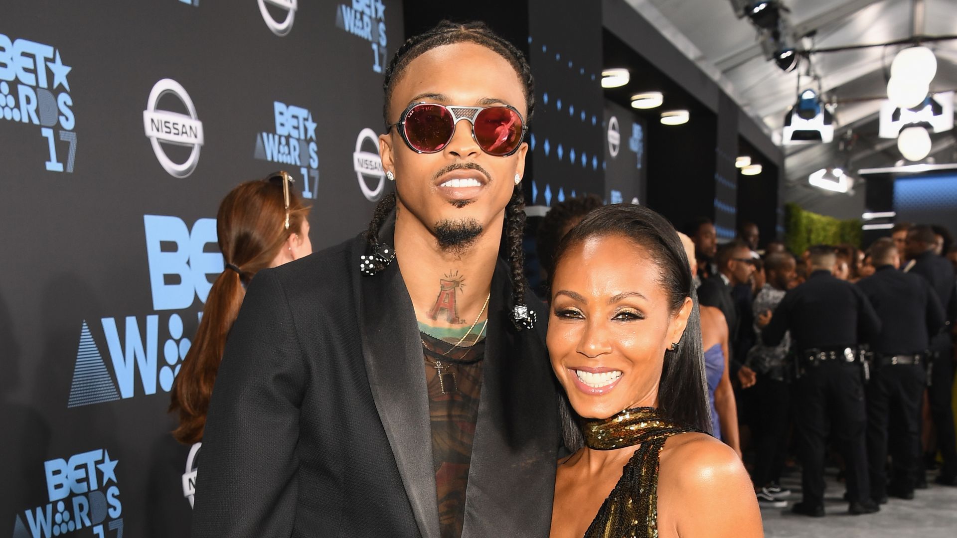 August Alsina and Jada Pinkett Smith at the 2017 BET Awards at Staples Center on June 25, 2017 in Los Angeles, California.