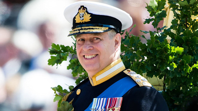 prince andrew smiling return