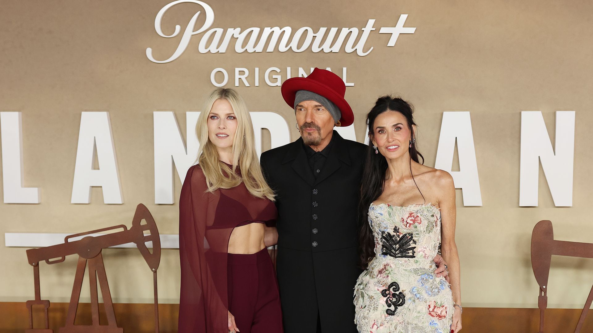 Ali Larter, Billy Bob Thornton and Demi Moore attend the "Landman" Season Two UK Premiere at Cineworld Leicester Square on November 16, 2025 in London, England