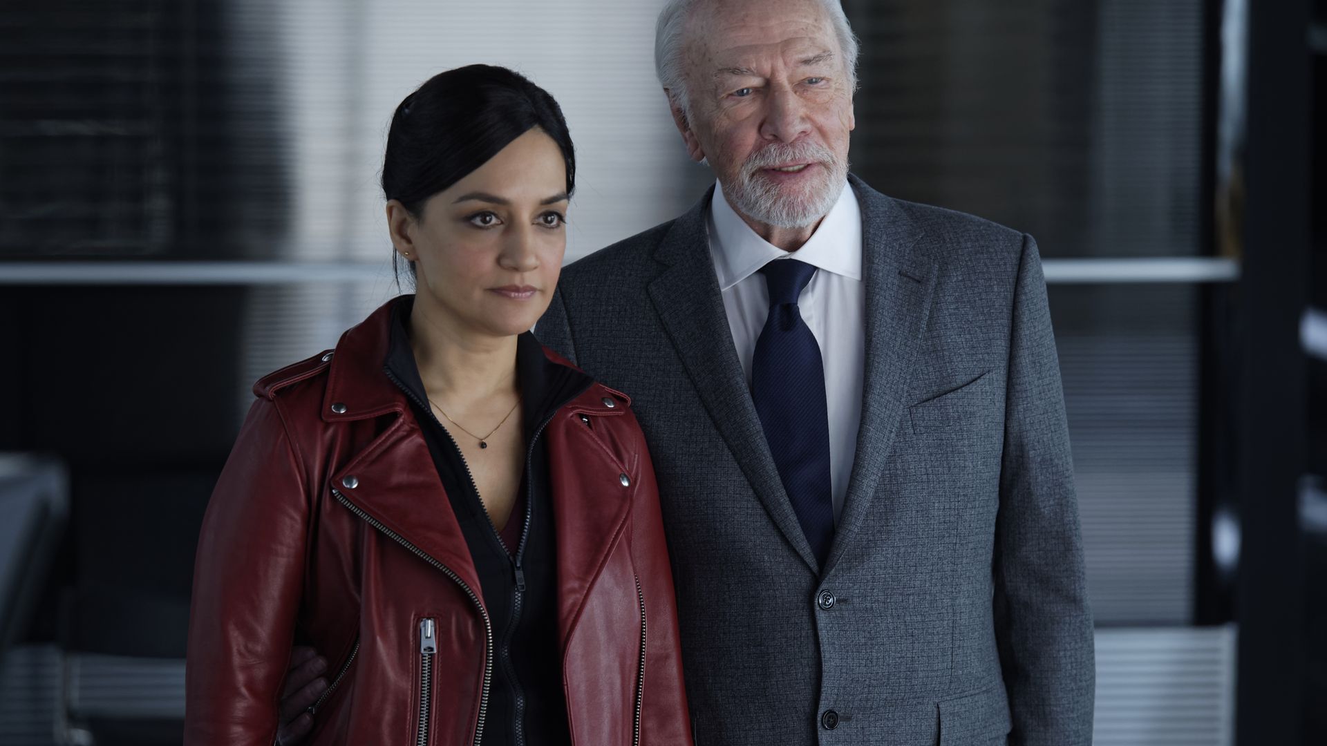 Archie Panjabi and Christopher Plummer in Departure