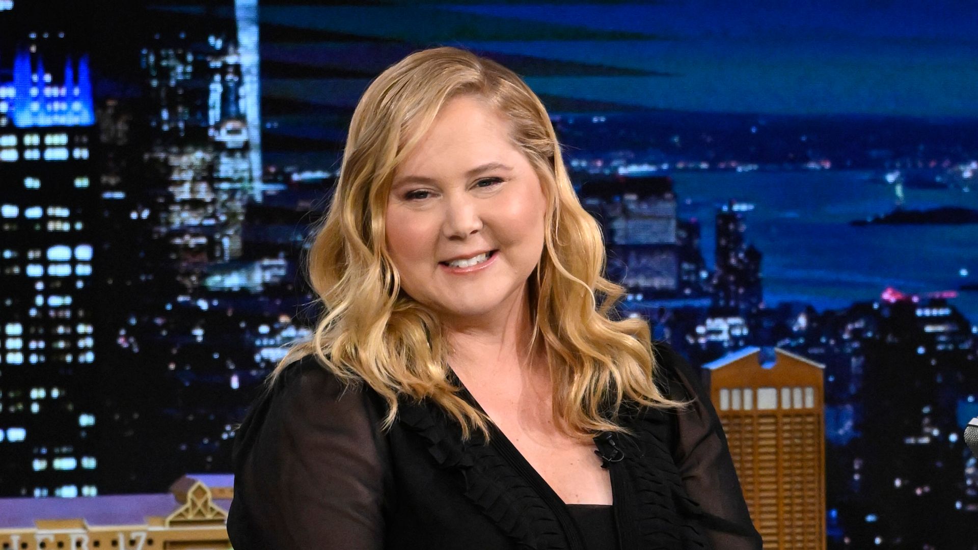 Comedian & actress Amy Schumer during an interview on The Tonight Show Starring Jimmy Fallon