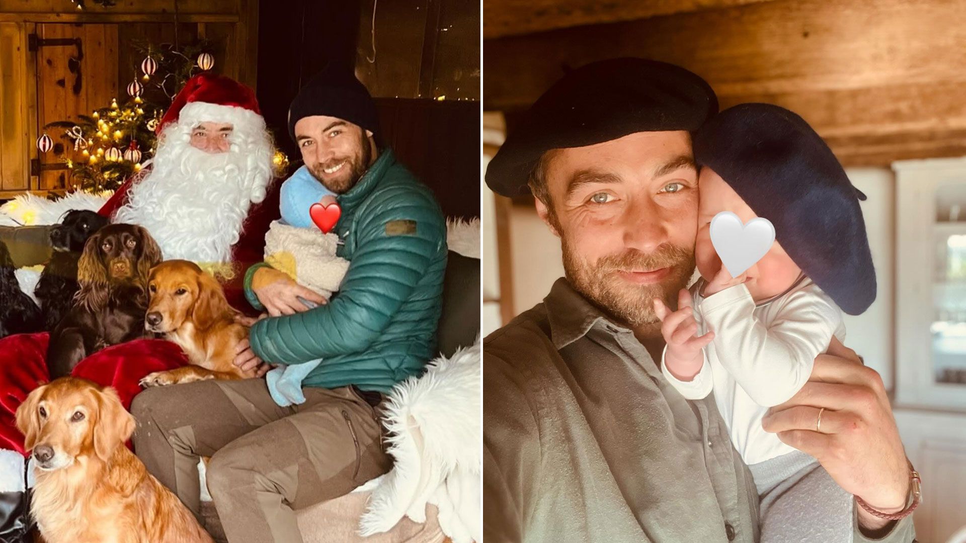 James Middleton unveils Christmas tree at private home with young family