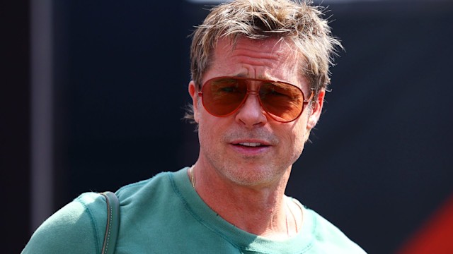 Brad Pitt, star of the upcoming Formula One based movie, F1, walks in the Paddock prior to practice ahead of the F1 Grand Prix of Hungary at Hungary