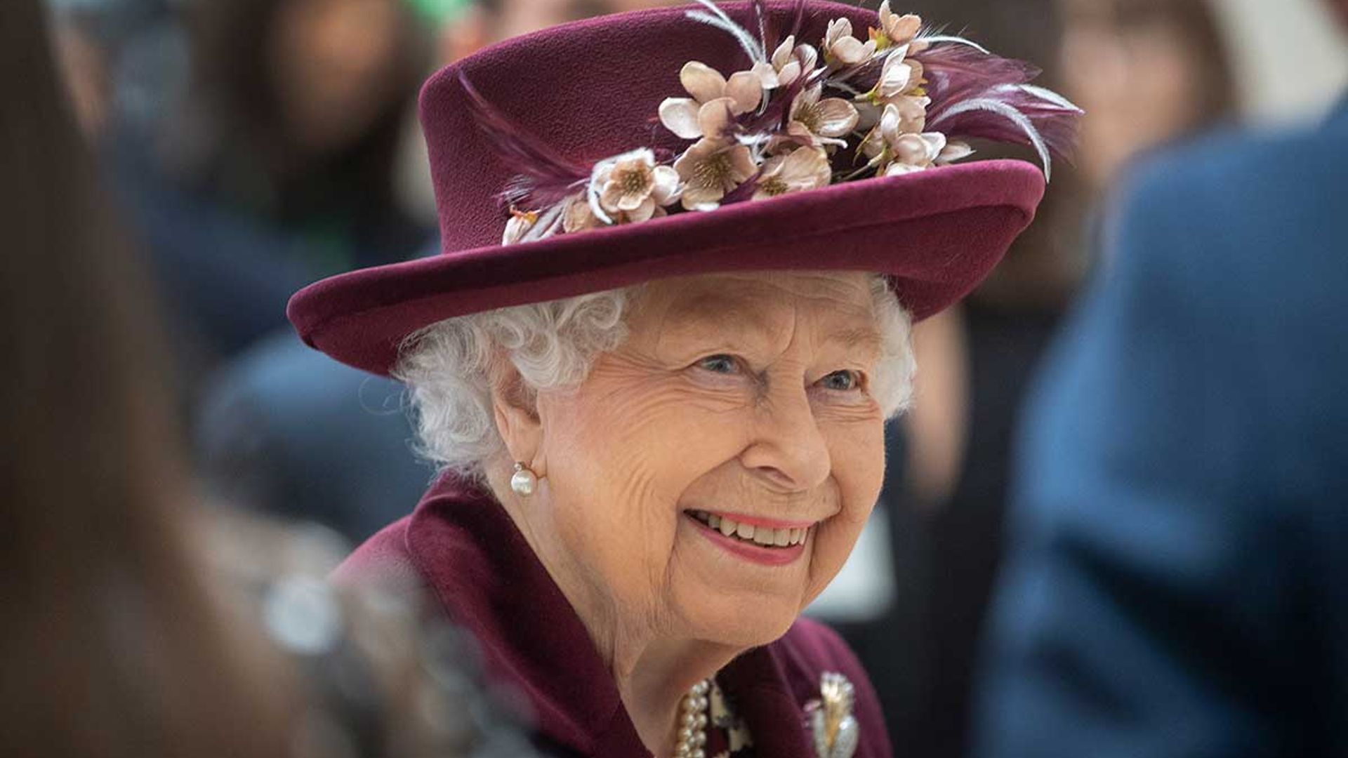 the queen smiling social media