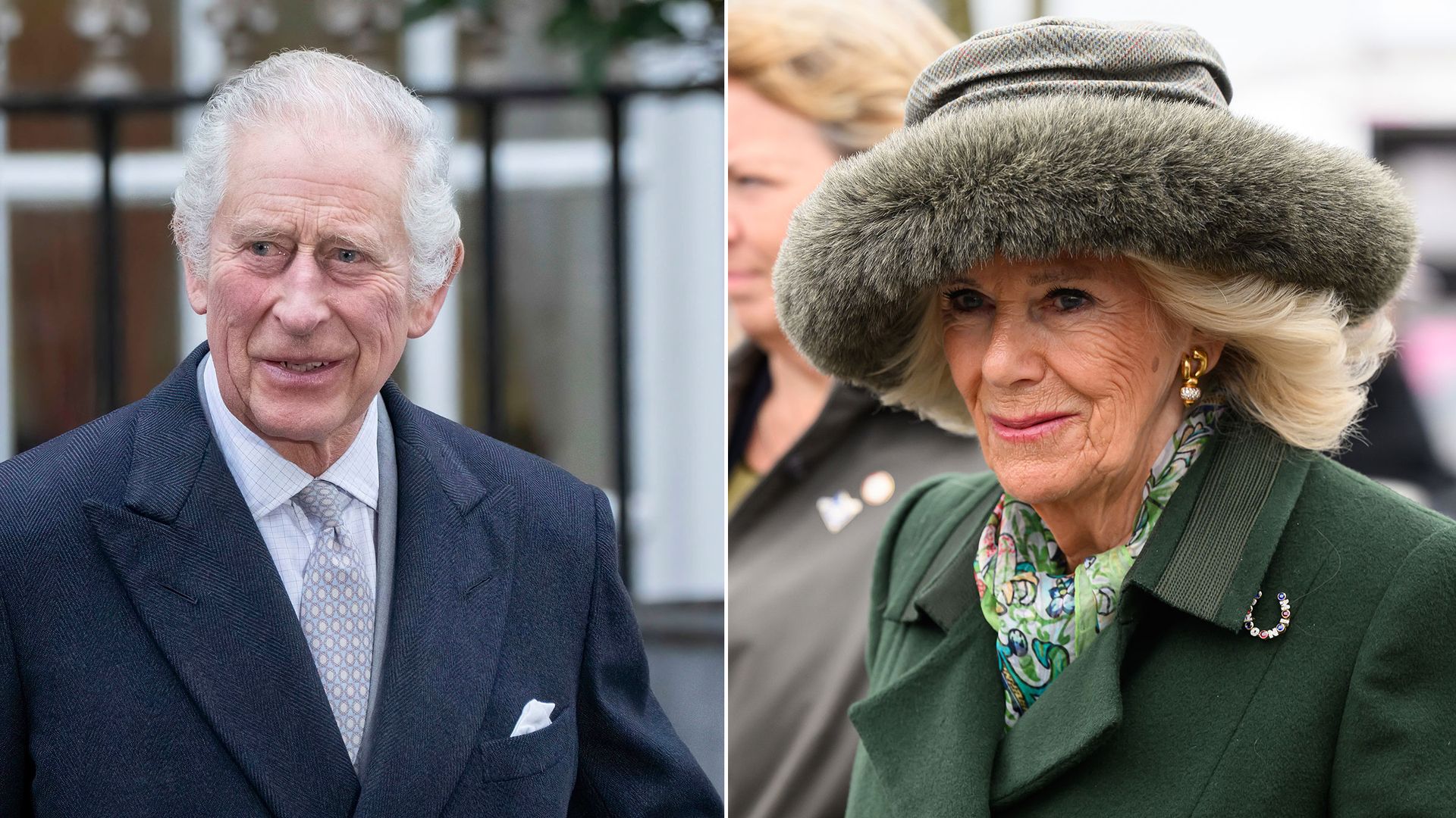 King Charles in London and Queen Camilla at Cheltenham Festival