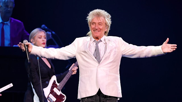 Rod Stewart performs at Bridgestone Arena on July 05, 2022 in Nashville, Tennessee.