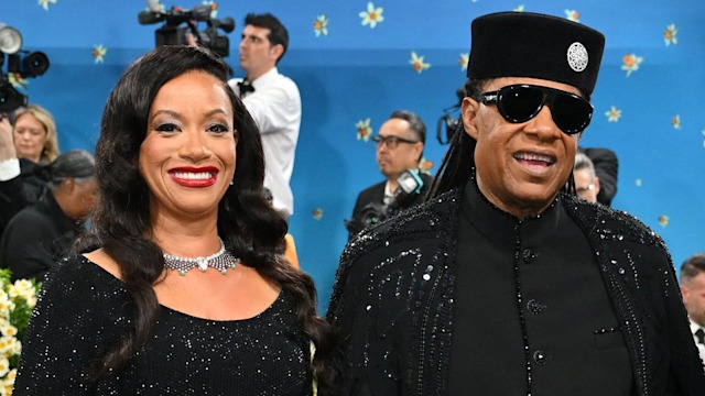 Stevie Wonder and Tomeeka Robyn Bracy at Met Gala        