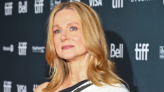 Laura Linney in zebra-striped dress