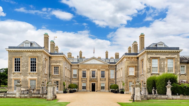 Althorp estate from the front on a sunny day 