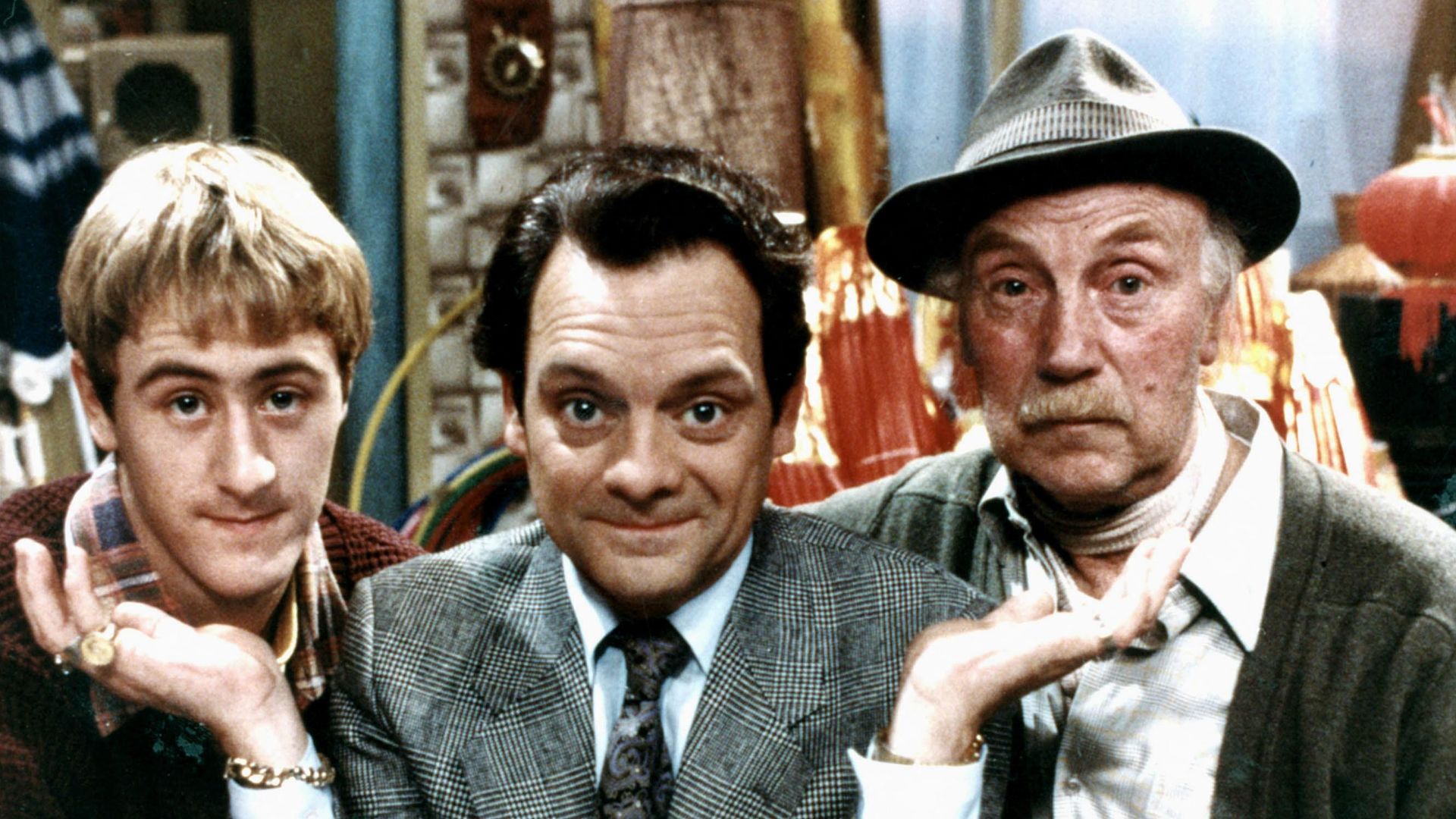 Still image of Nicholas lyndhurst, David Jason and Lennard Pearce in Only Fools and Horses
