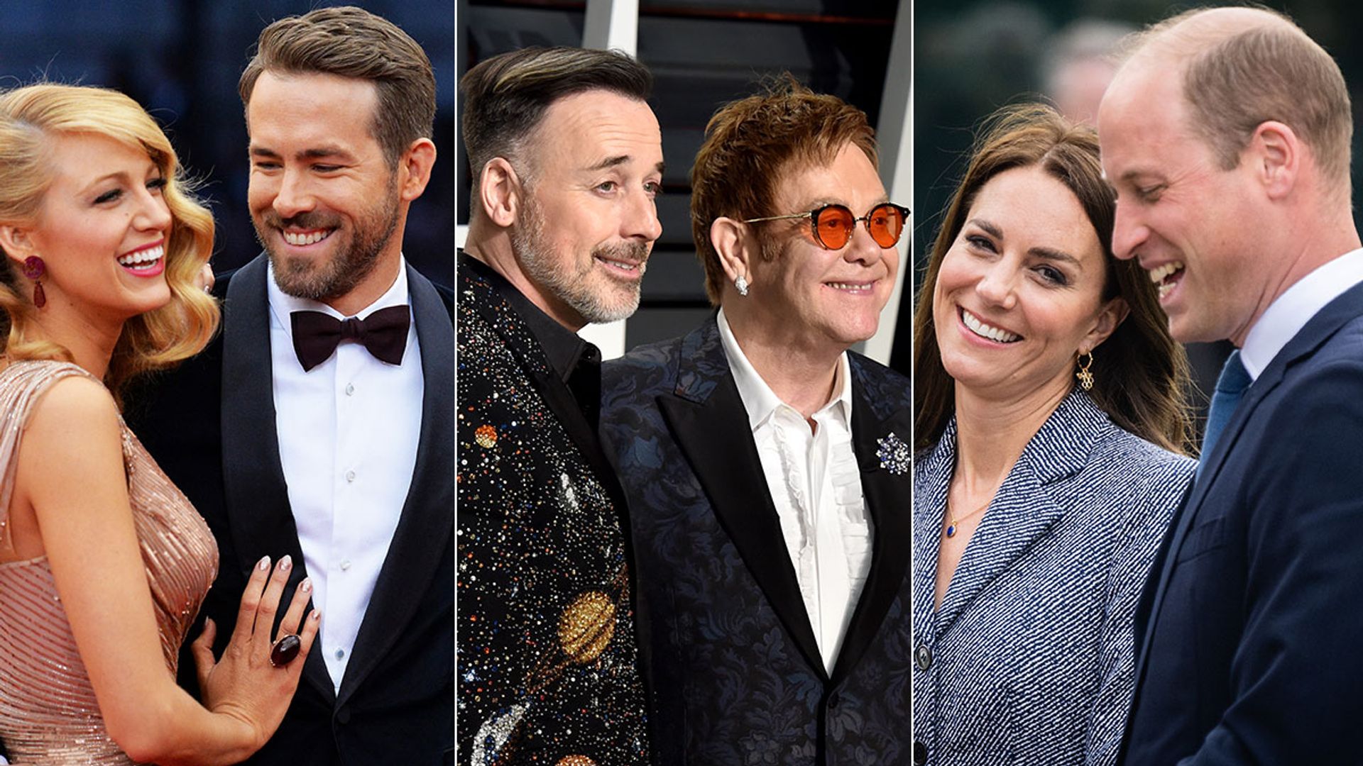 Iconic couples: Blake Lively and Ryan Reynolds, David Furnish and Elton John and Princess Kate and Prince William