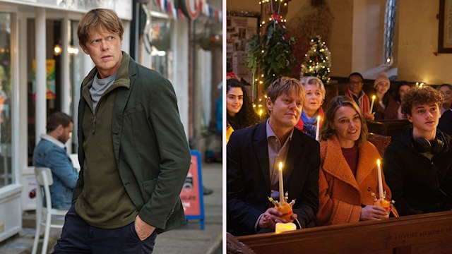 Kris Marshall, Kris, Sally Bretton in Beyond Paradise