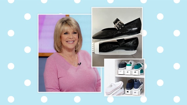 ruth langsford shoe organiser split image 