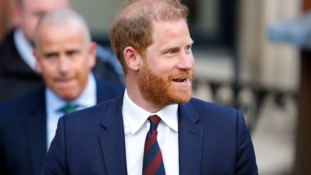 Prince Harry, Duke of Sussex departs after attending day 2 of a Court of Appeal hearing regarding his security at the Royal Courts of Justice