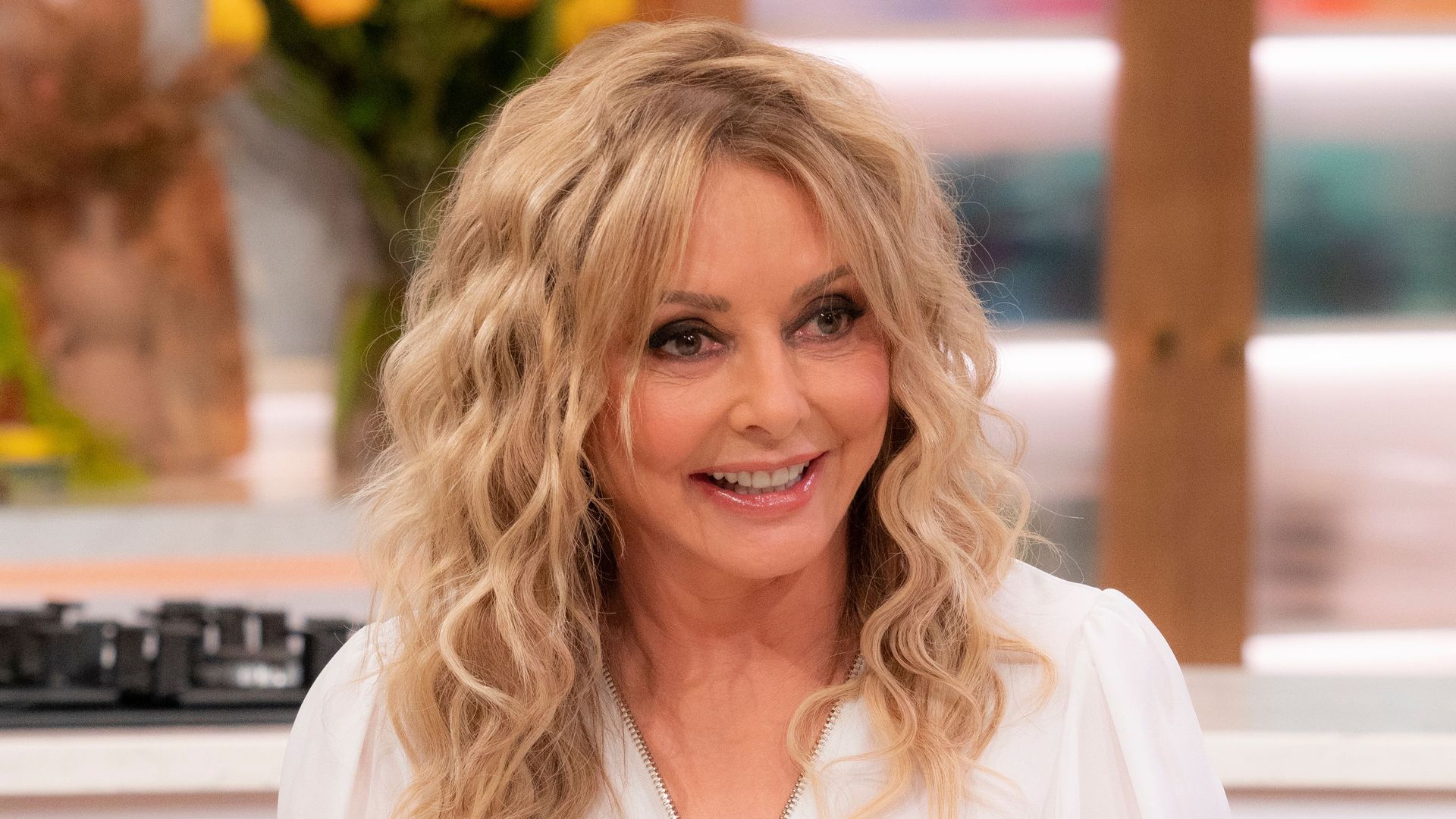 Carol Vorderman Sends Temperatures Soaring In Curve Hugging Leather Midi Dress Hello 