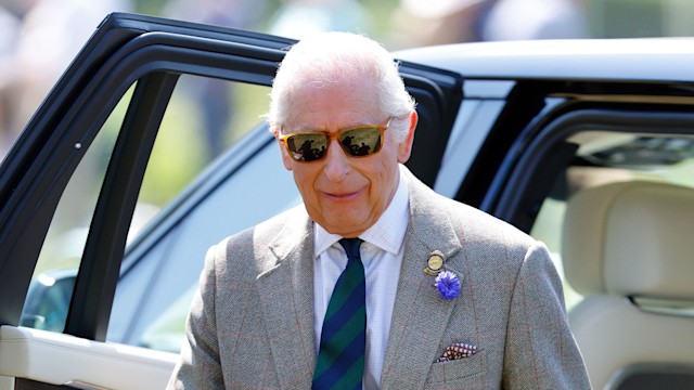 King Charles smiling in his 'cool' sunglasses on day 3 of the Royal Windsor Horse Show