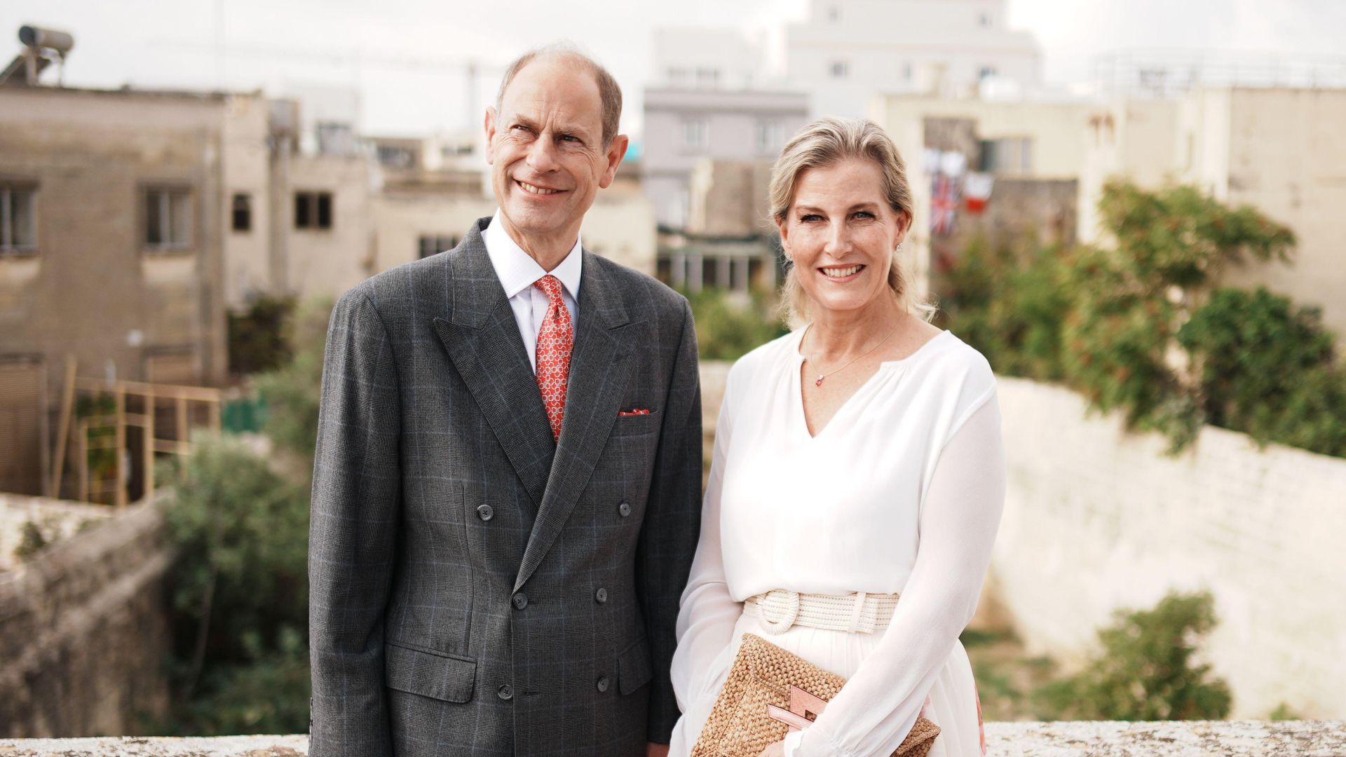 Prince Edward and Duchess Sophie recreate iconic photo of late Queen and Prince Philip during trip abroad