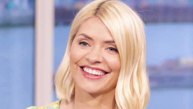 holly willoughby in green floral dress on this morning 