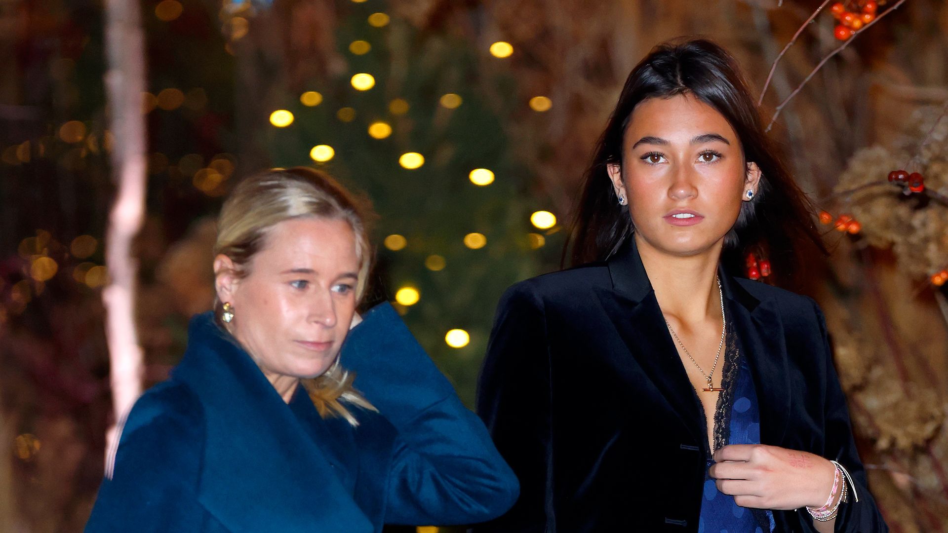 Lady Davina Windsor and Senna Kowhai Lewis attend the 'Together At Christmas' Carol Service
