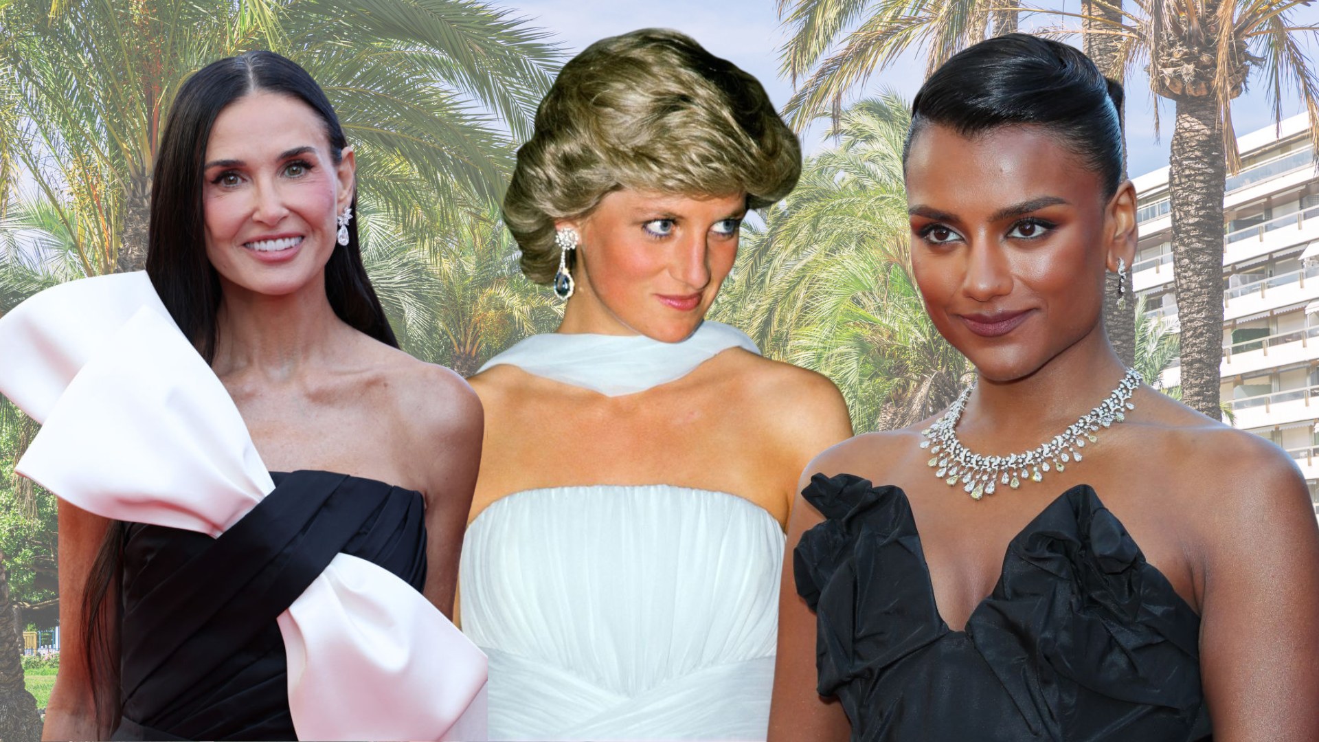 cannes best beauty princess diana, simone ashley and demi moore 