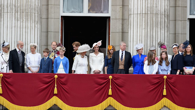 The royal family gathered on the balcony for Trooping the Colour in 2016