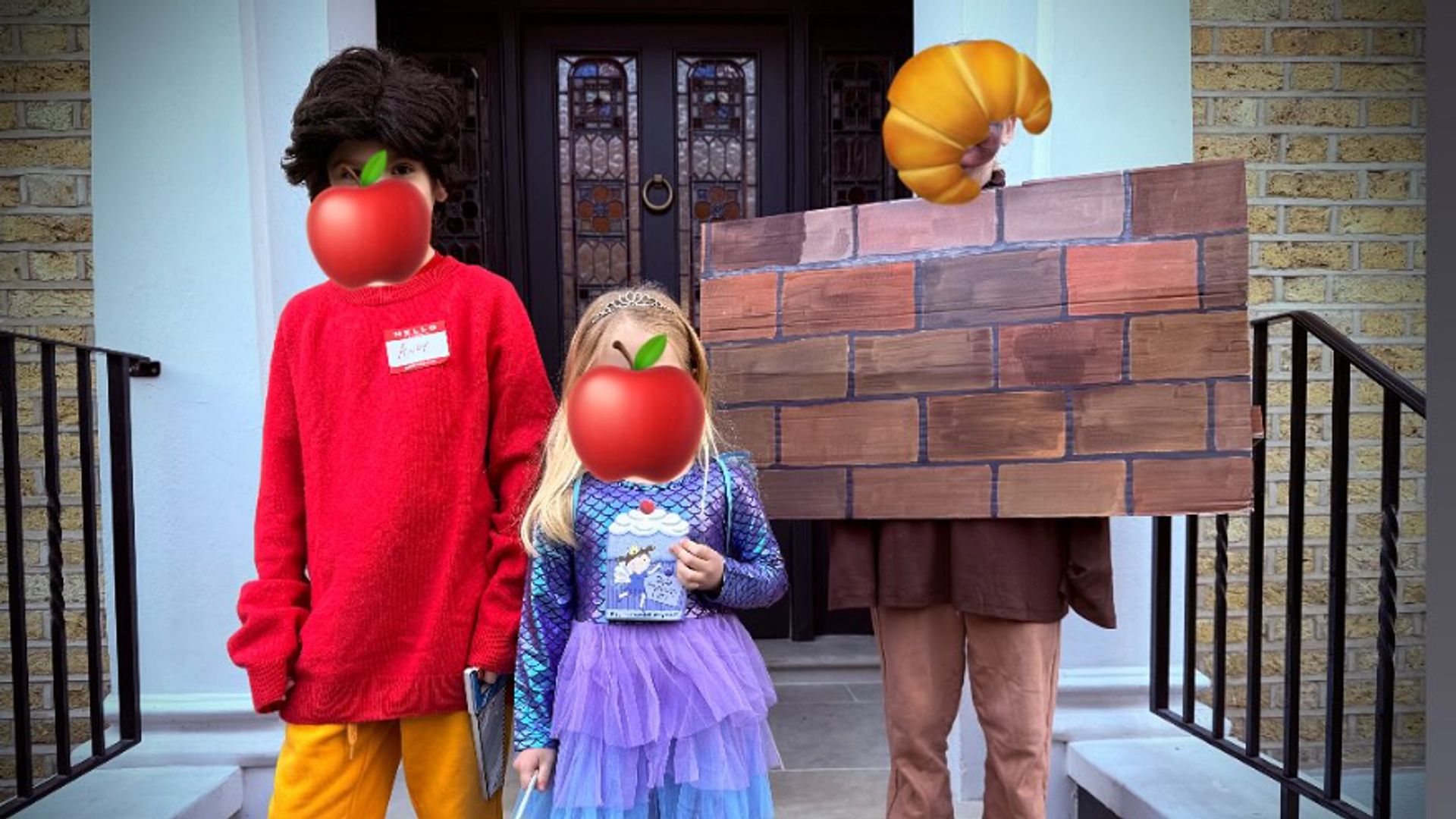 Three childen as characters for World Book Day