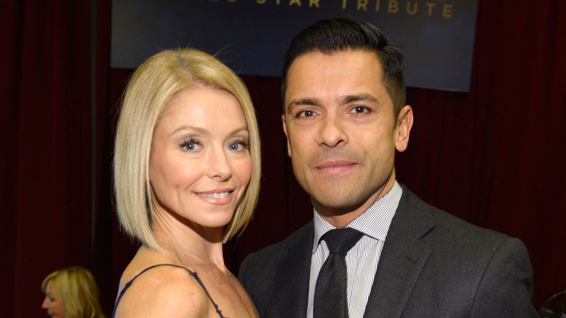 Kelly Ripa and Mark Consuelos backstage during the 2014 CNN Heroes: An All Star Tribute at American Museum of Natural History on November 18, 2014 in New York City