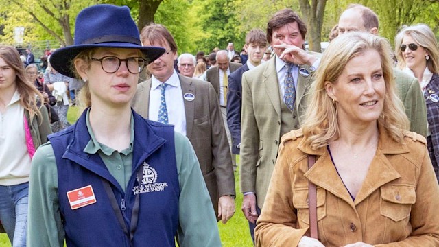 Sophie Duchess of Edinburgh and her daughter Lady Louise at the Windsor Horse Show