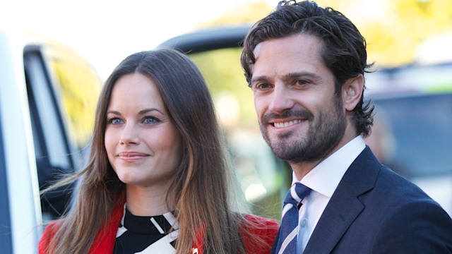 Princess Sofia of Sweden and Prince Carl Philip of Sweden visit a consultant unit for refugees during the first day of their trip to Dalarna on October 5, 2015 in 