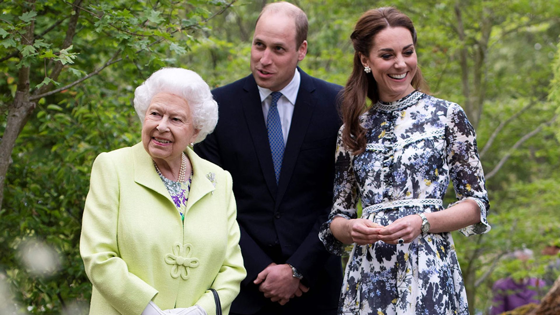 the queen with prince william and kate middleton