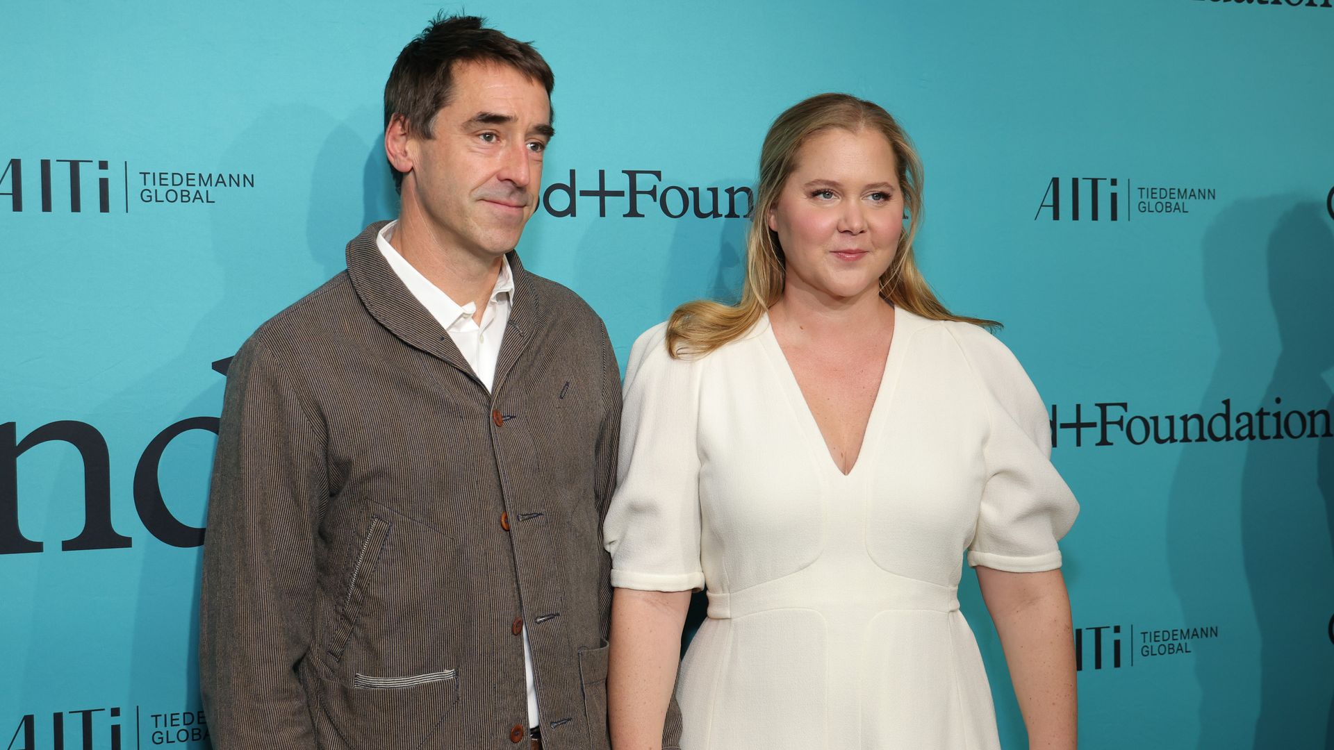 Chris Fischer and Amy Schumer attend the 2023 Good+Foundation âA Very Good+ Night of Comedyâ Benefit at Carnegie Hall on October 18, 2023 in New York City.