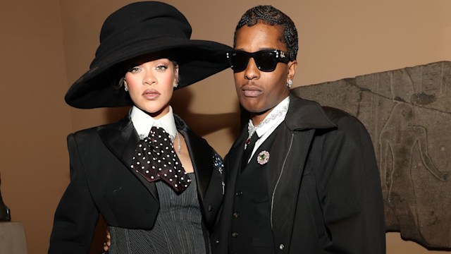 pregnant rihanna with asap rocky at met gala 2025