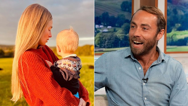 split image showing alizee with inigo and james middleton 