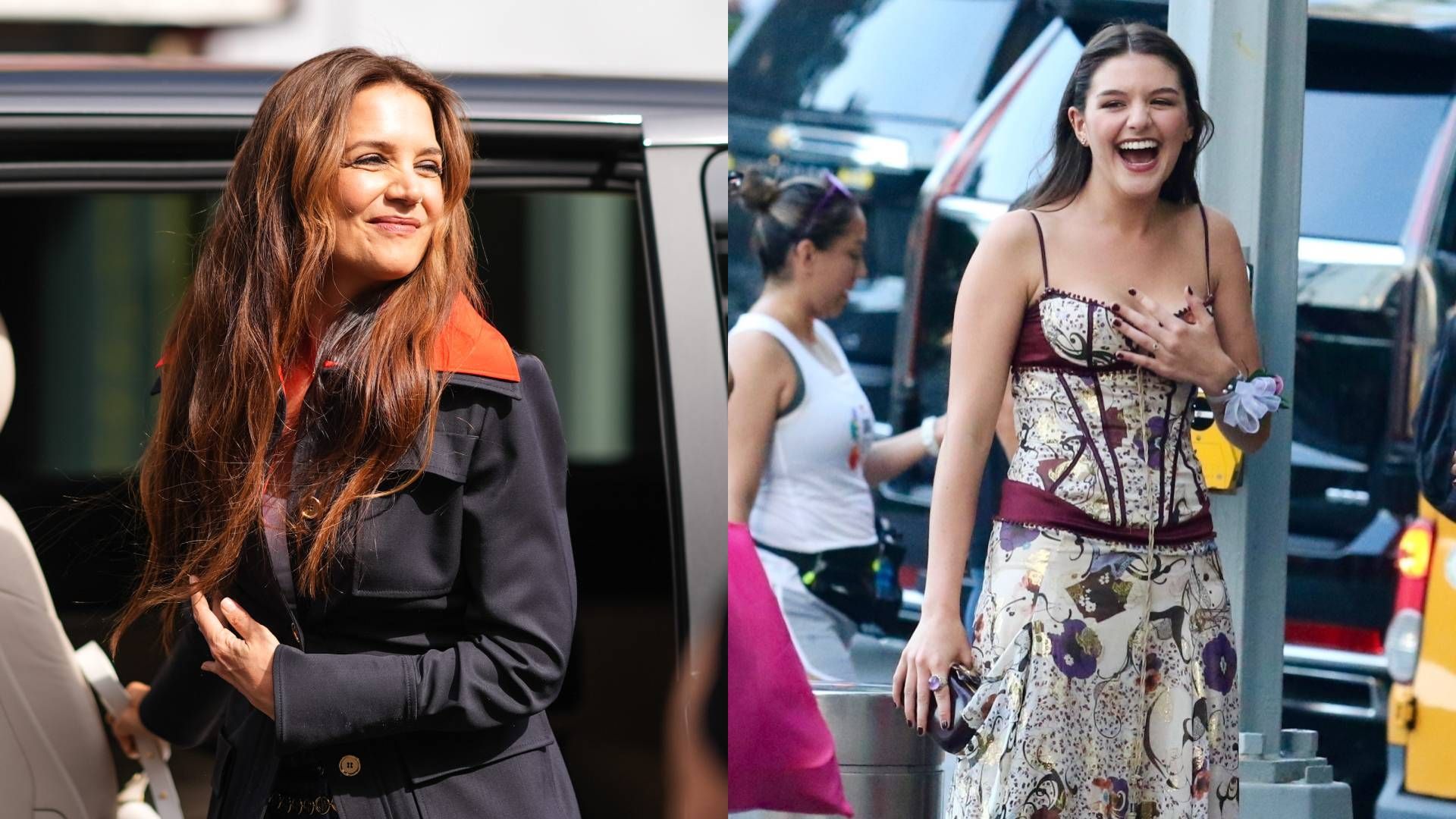 Katie Holmes and Suri Cruise side by side 