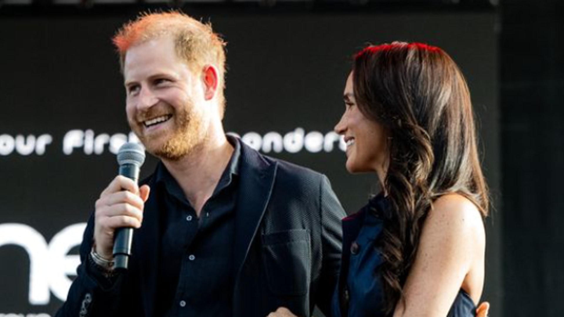 (L-R) Prince Harry, Duke of Sussex, and Meghan Markle, Duchess of Sussex attend the One805LIVE! 2025 concert 