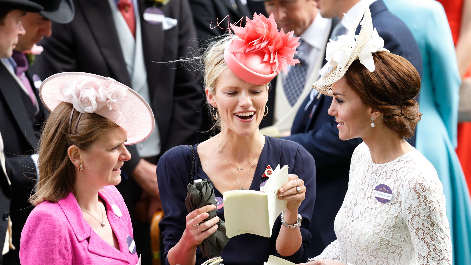 Lady Laura Meade, Zoe Warren and Kate Middleton at Royal Ascot