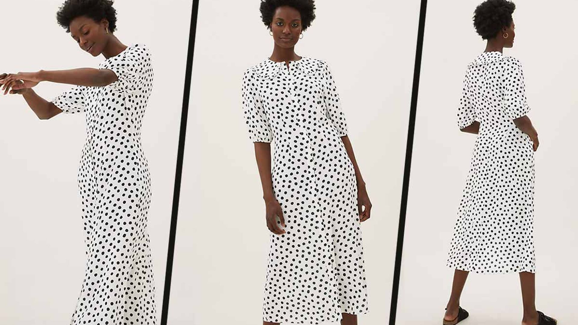 Marks & Spencer’s must-have spotty midi dress is finally back in stock ...
