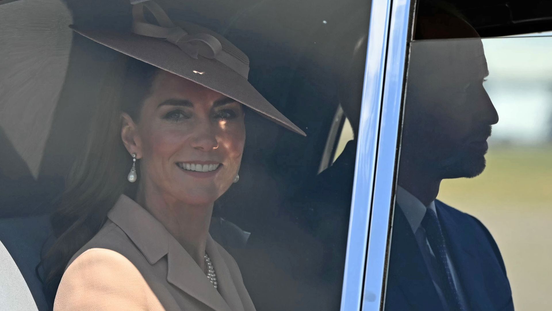 Kate Middleton and Prince William in a car
