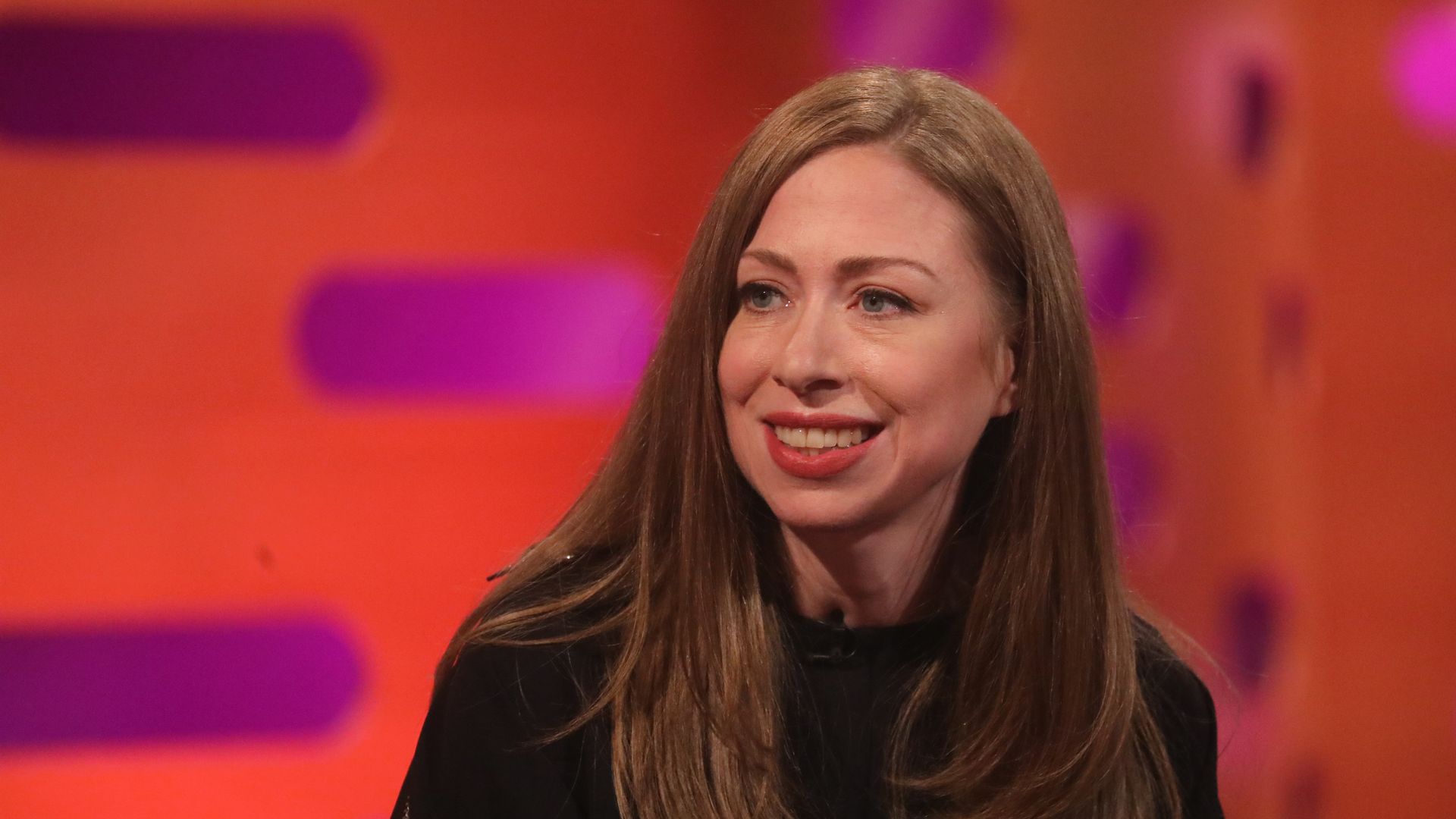 Chelsea Clinton during the filming for the Graham Norton Show at BBC Studioworks 6 Television Centre, Wood Lane, London, to be aired on BBC One on Friday evening