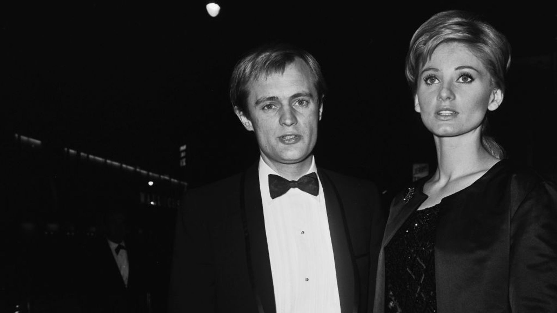 British actor David McCallum and his wife, actress Jill Ireland (1936 - 1990) at a party for the film 'The Greatest Story Ever Told