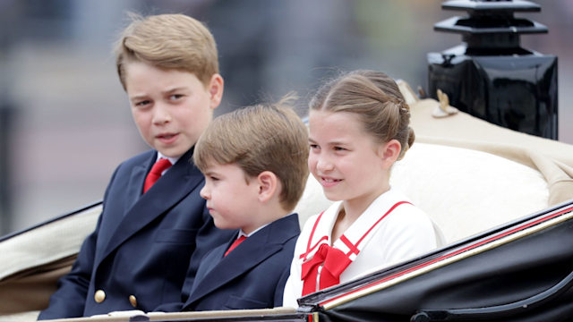 George, Charlotte and Louis at Trooping